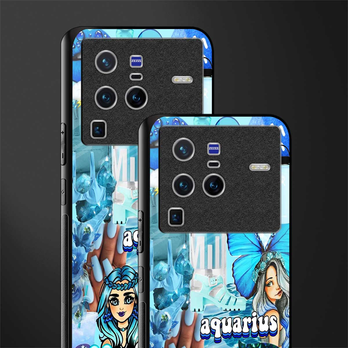 aquarius aesthetic collage glass case for vivo x80 pro 5g image-2