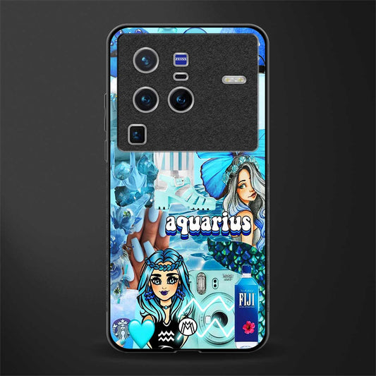 aquarius aesthetic collage glass case for vivo x80 pro 5g image