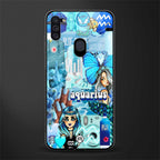 aquarius aesthetic collage glass case for samsung galaxy m11 image