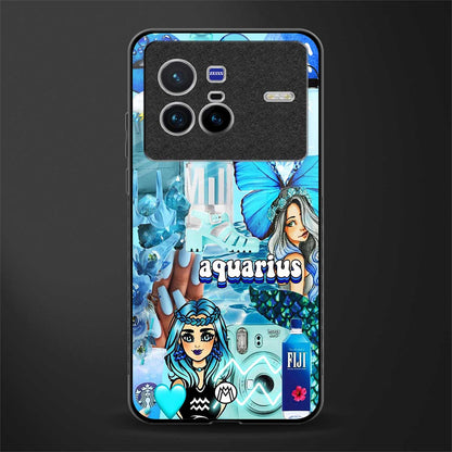 aquarius aesthetic collage glass case for vivo x80 image