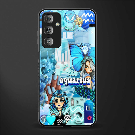 aquarius aesthetic collage back phone cover | glass case for samsung galaxy f23 5g