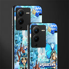 aquarius aesthetic collage back phone cover | glass case for vivo v25 pro 5g