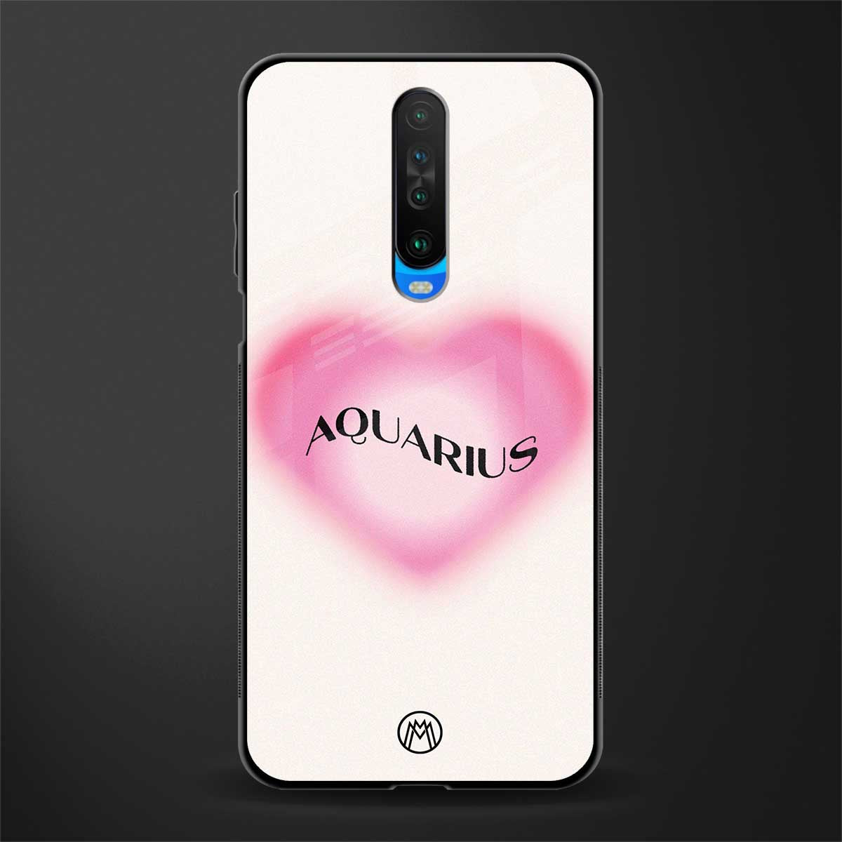 aquarius minimalistic glass case for poco x2 image