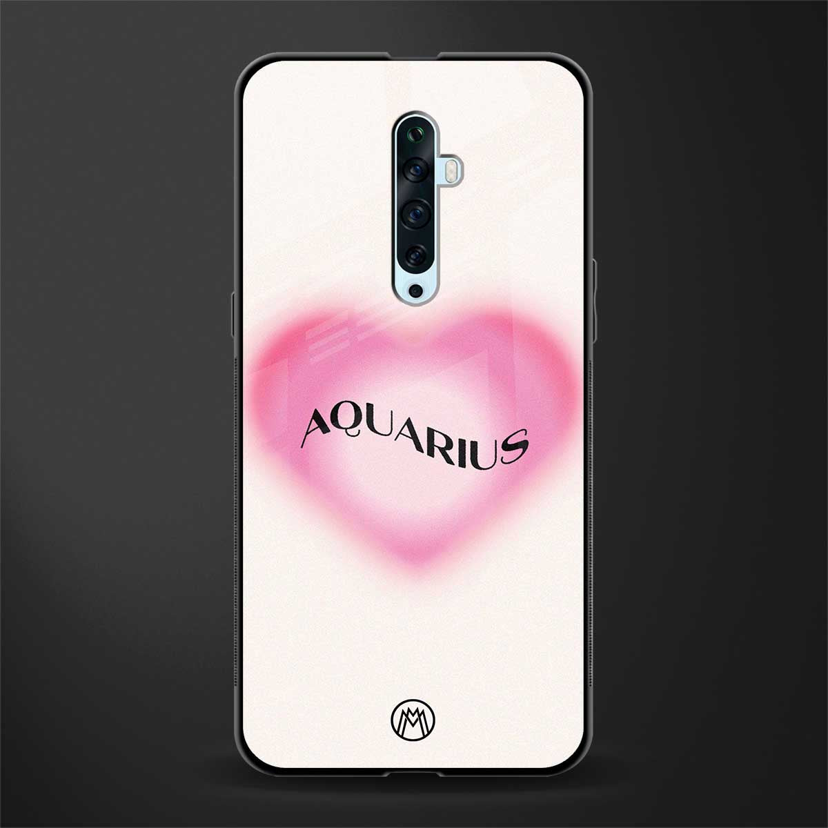 aquarius minimalistic glass case for oppo reno 2f image