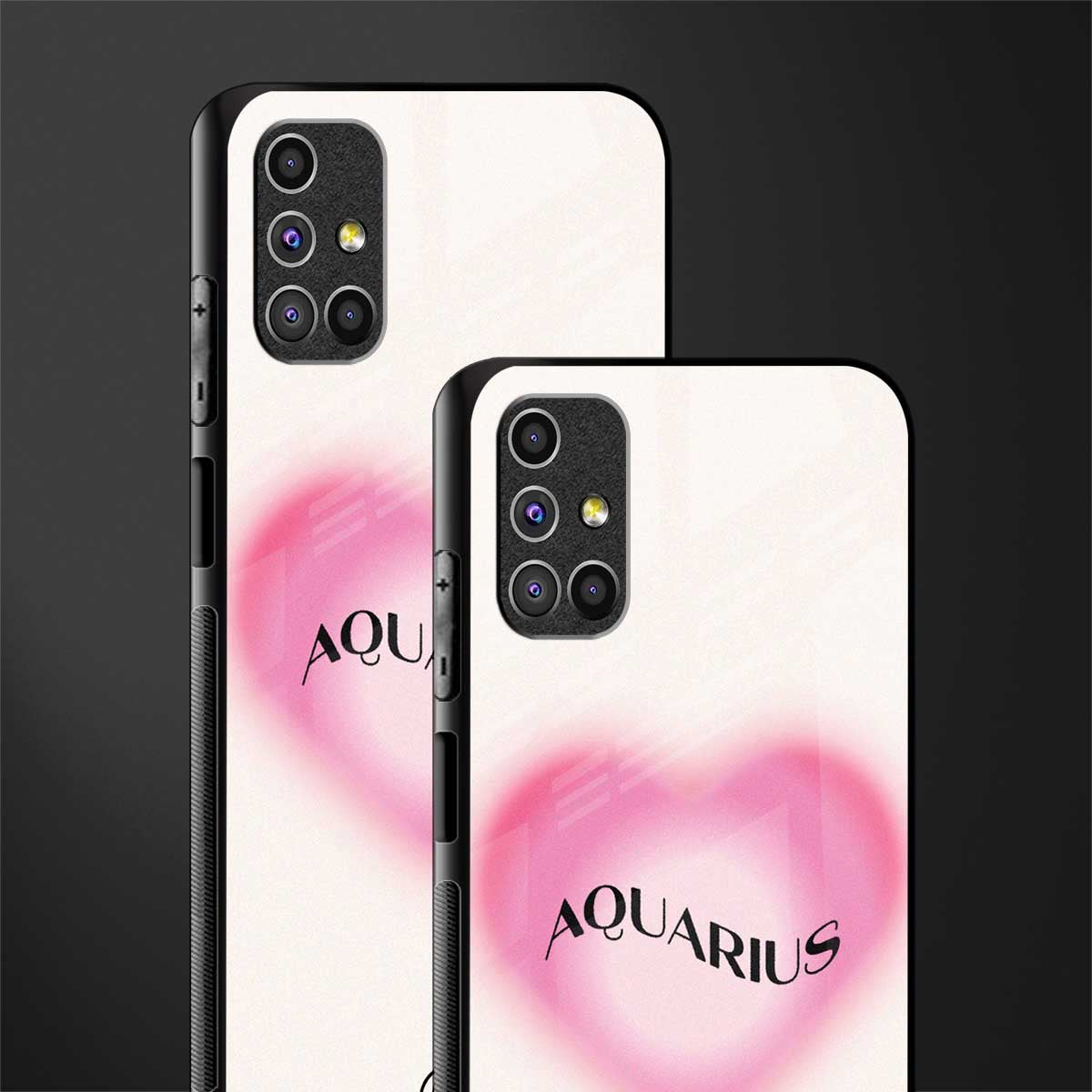 aquarius minimalistic glass case for samsung galaxy m51 image-2