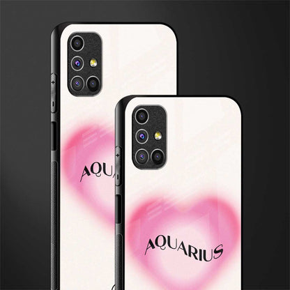aquarius minimalistic glass case for samsung galaxy m51 image-2
