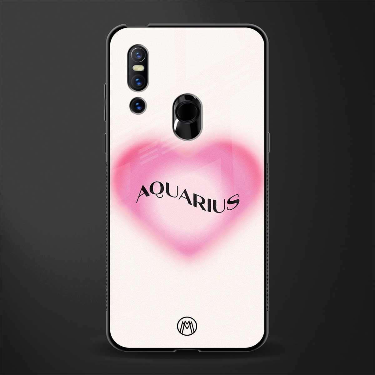 aquarius minimalistic glass case for vivo v15 image