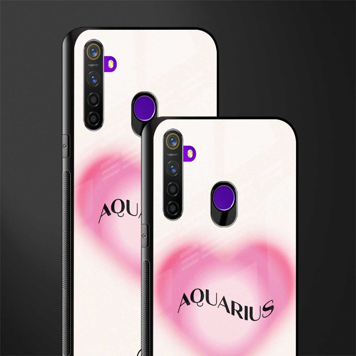aquarius minimalistic glass case for realme 5 image-2
