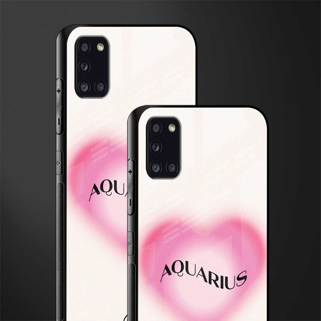 aquarius minimalistic glass case for samsung galaxy a31 image-2