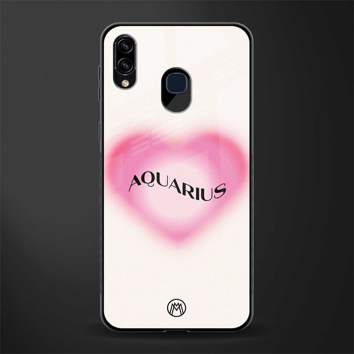 aquarius minimalistic glass case for samsung galaxy a20 image