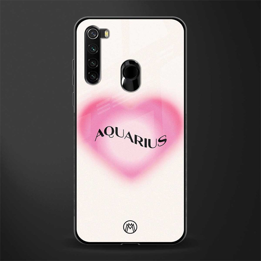 aquarius minimalistic glass case for redmi note 8 image