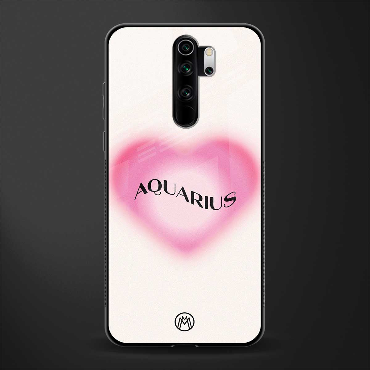 aquarius minimalistic glass case for redmi note 8 pro image