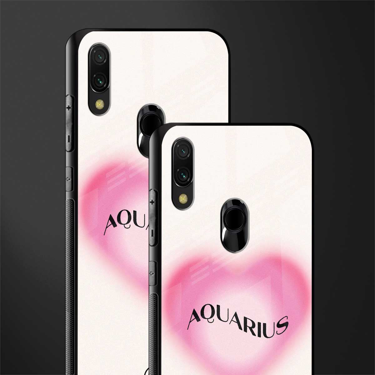 aquarius minimalistic glass case for redmi note 7 image-2