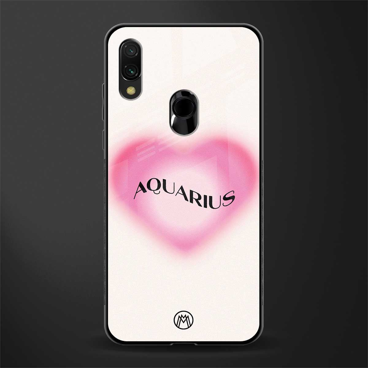 aquarius minimalistic glass case for redmi note 7 pro image