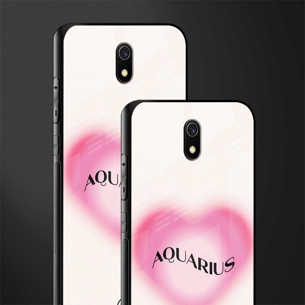 aquarius minimalistic glass case for redmi 8a image-2
