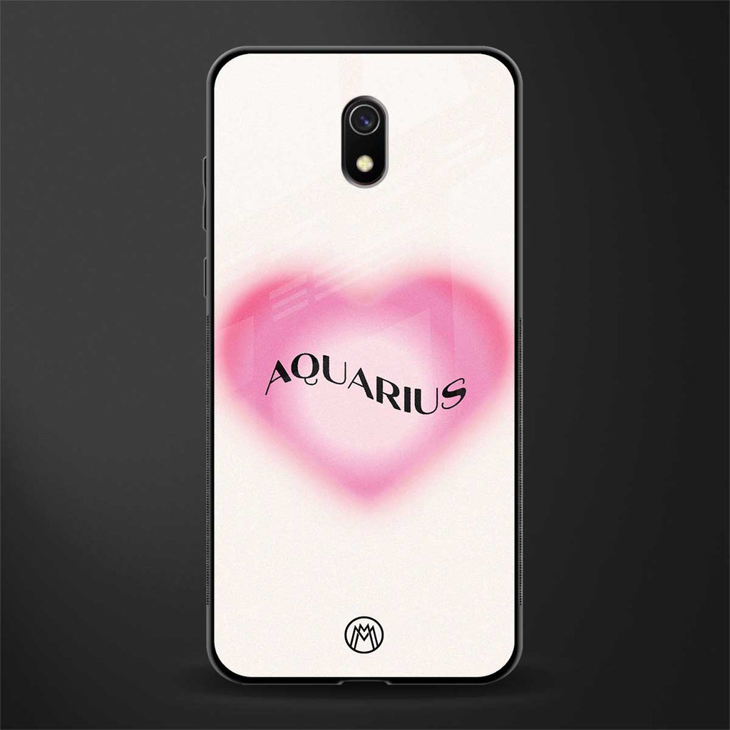 aquarius minimalistic glass case for redmi 8a image