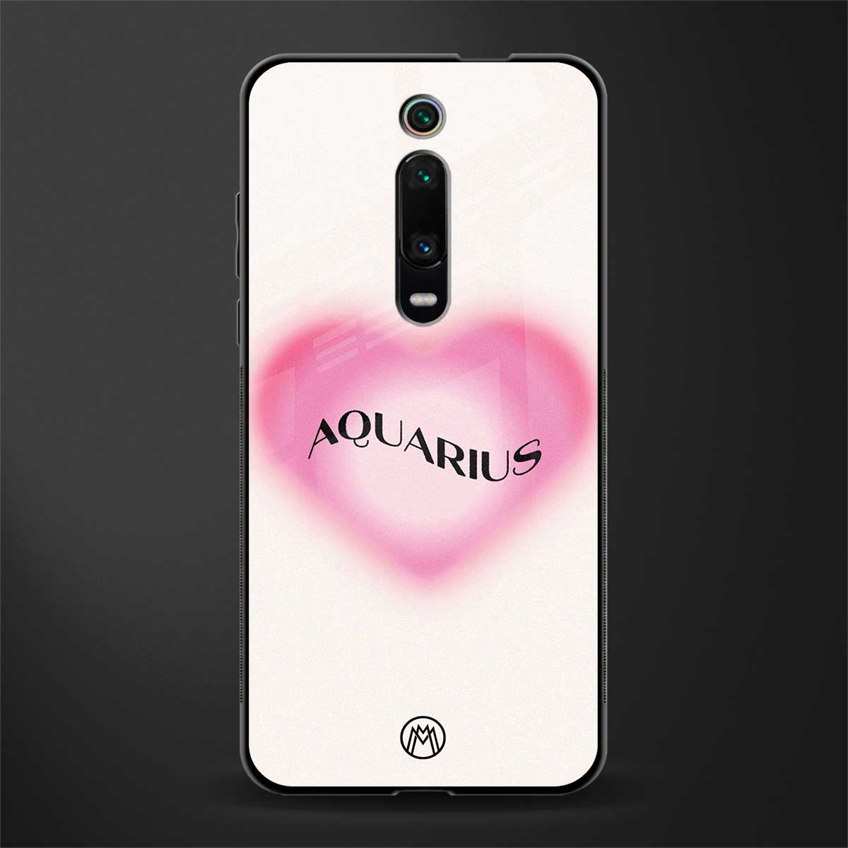 aquarius minimalistic glass case for redmi k20 image