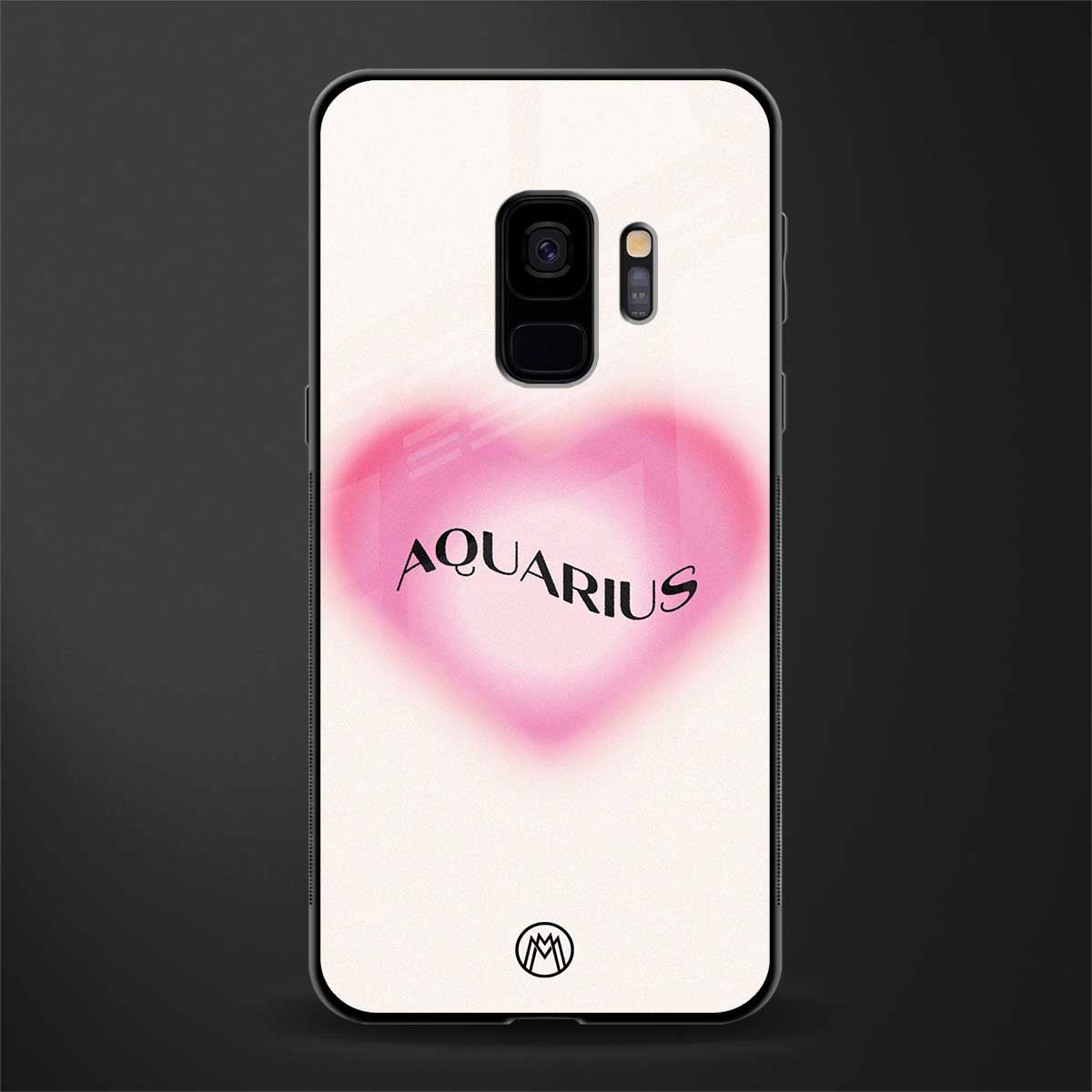 aquarius minimalistic glass case for samsung galaxy s9 image