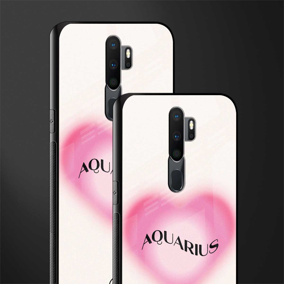 aquarius minimalistic glass case for oppo a9 2020 image-2