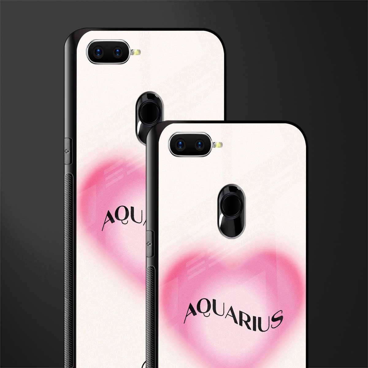 aquarius minimalistic glass case for oppo a7 image-2