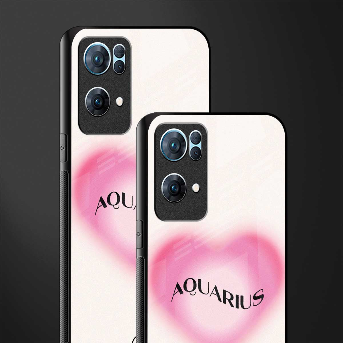 aquarius minimalistic glass case for oppo reno7 pro 5g image-2
