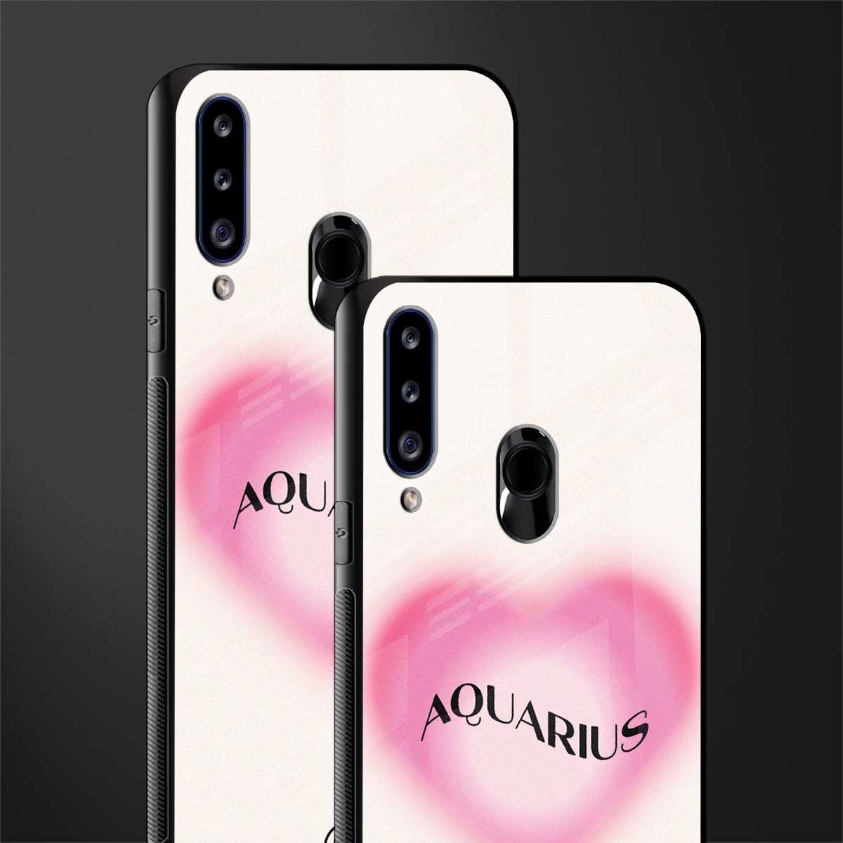 aquarius minimalistic glass case for samsung galaxy a20s image-2