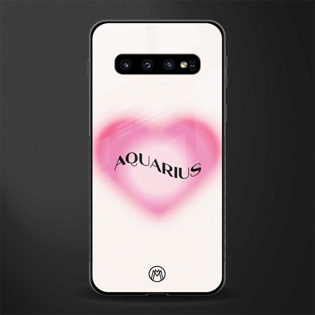 aquarius minimalistic glass case for samsung galaxy s10 image