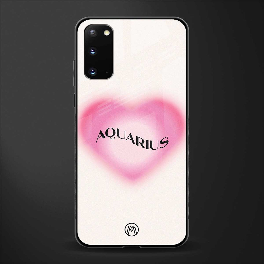 aquarius minimalistic glass case for samsung galaxy s20 image