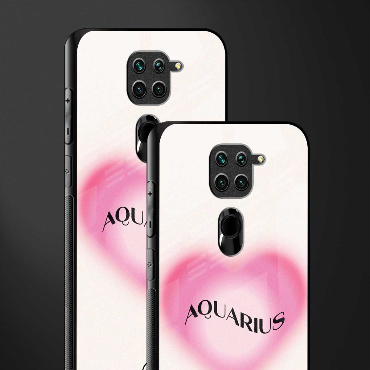 aquarius minimalistic glass case for redmi note 9 image-2