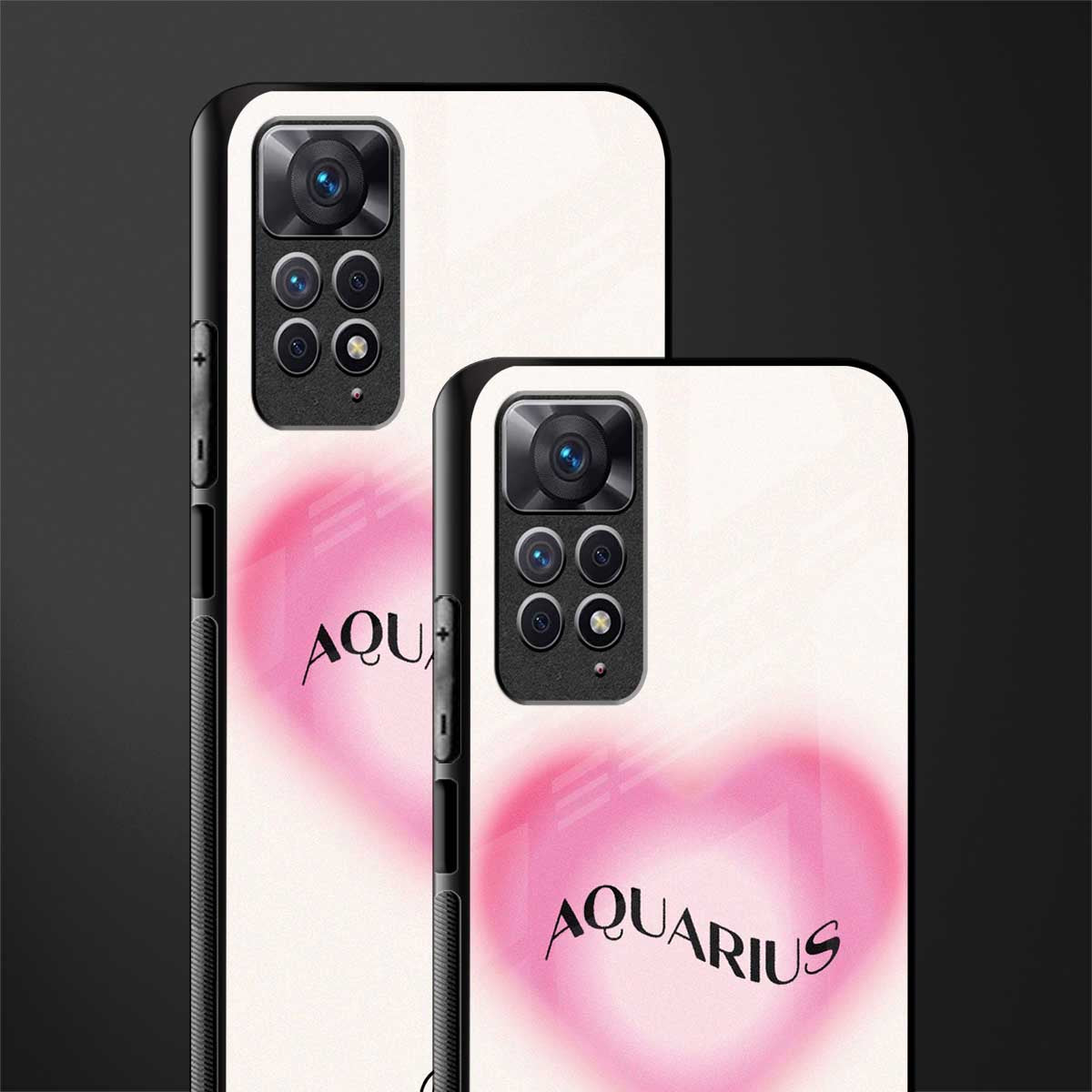 aquarius minimalistic glass case for redmi note 11 image-2