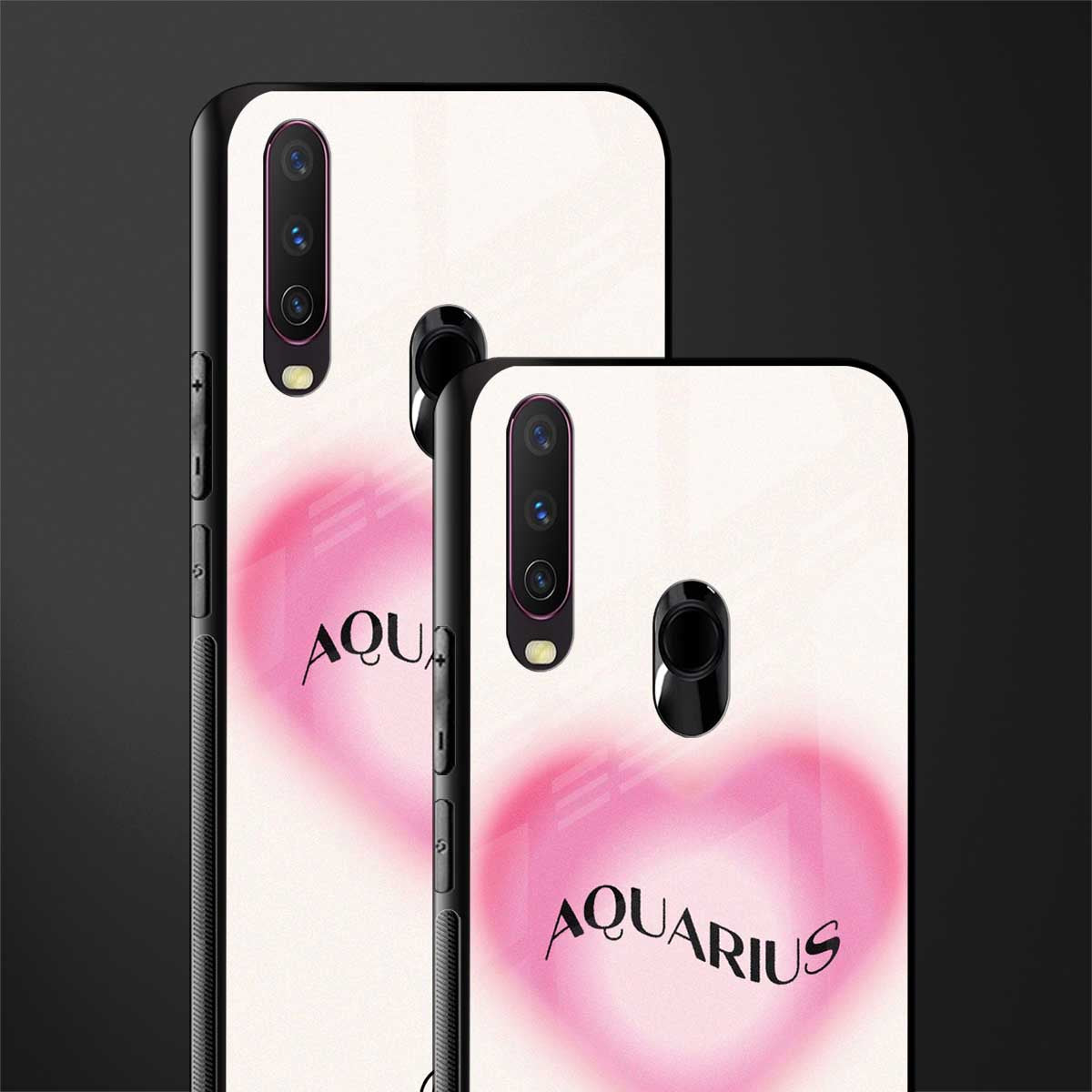 aquarius minimalistic glass case for vivo y17 image-2
