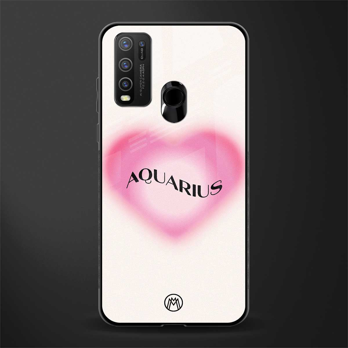 aquarius minimalistic glass case for vivo y50 image