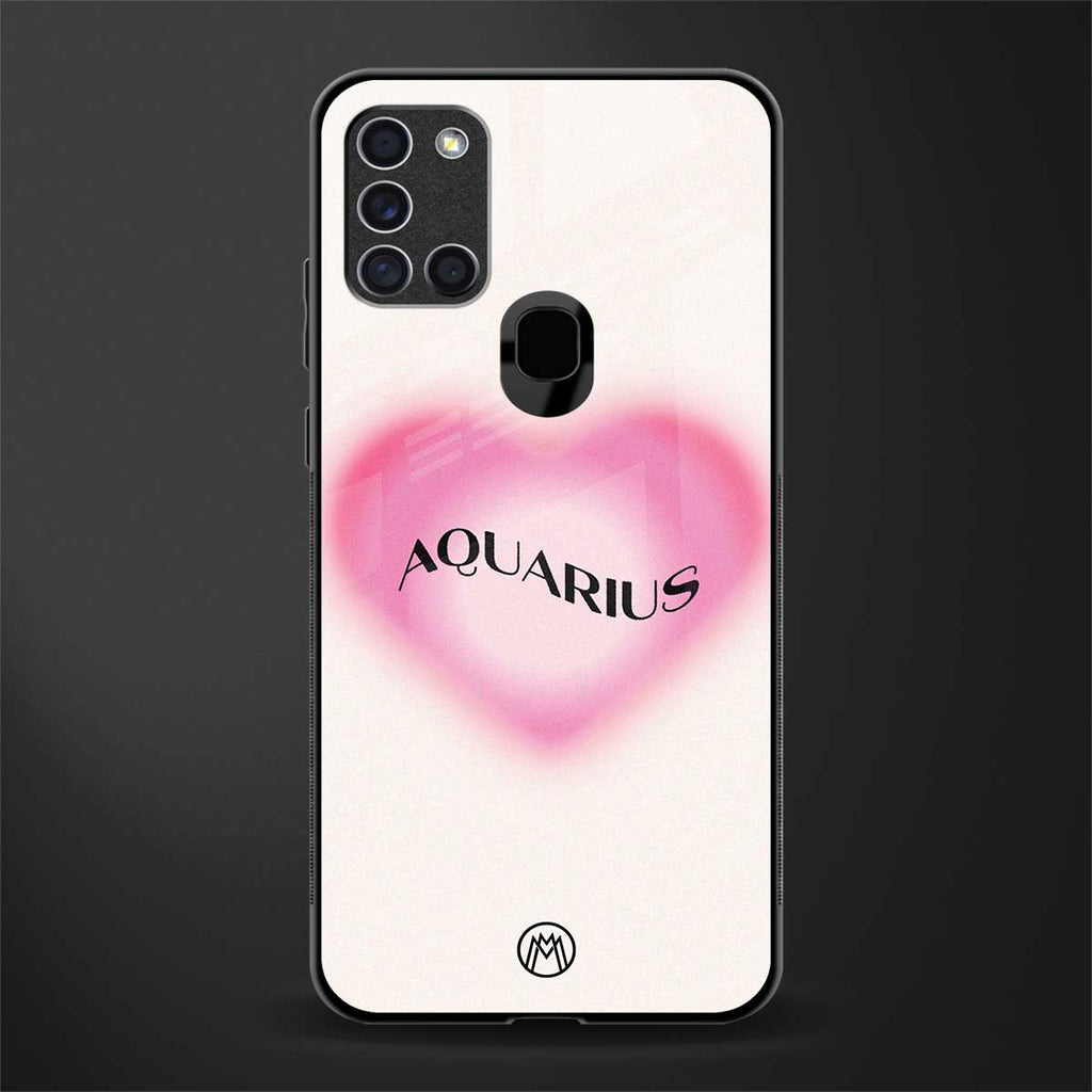 aquarius minimalistic glass case for samsung galaxy a21s image