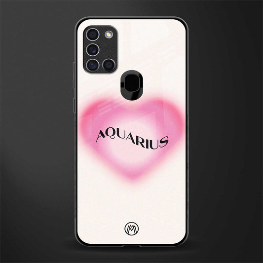 aquarius minimalistic glass case for samsung galaxy a21s image