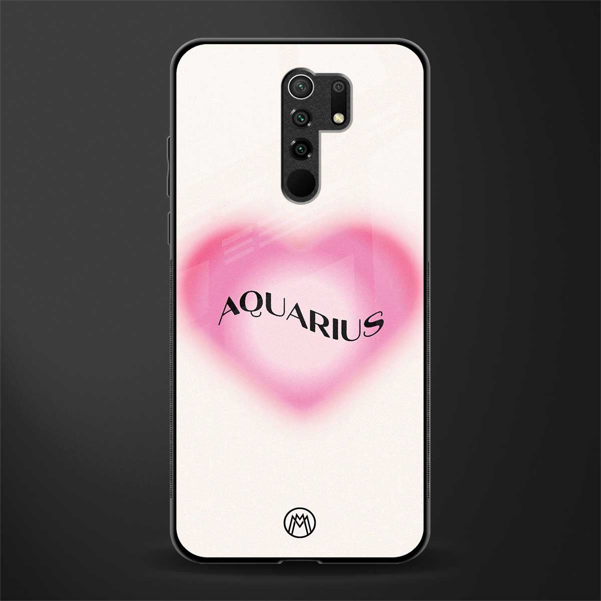 aquarius minimalistic glass case for redmi 9 prime image