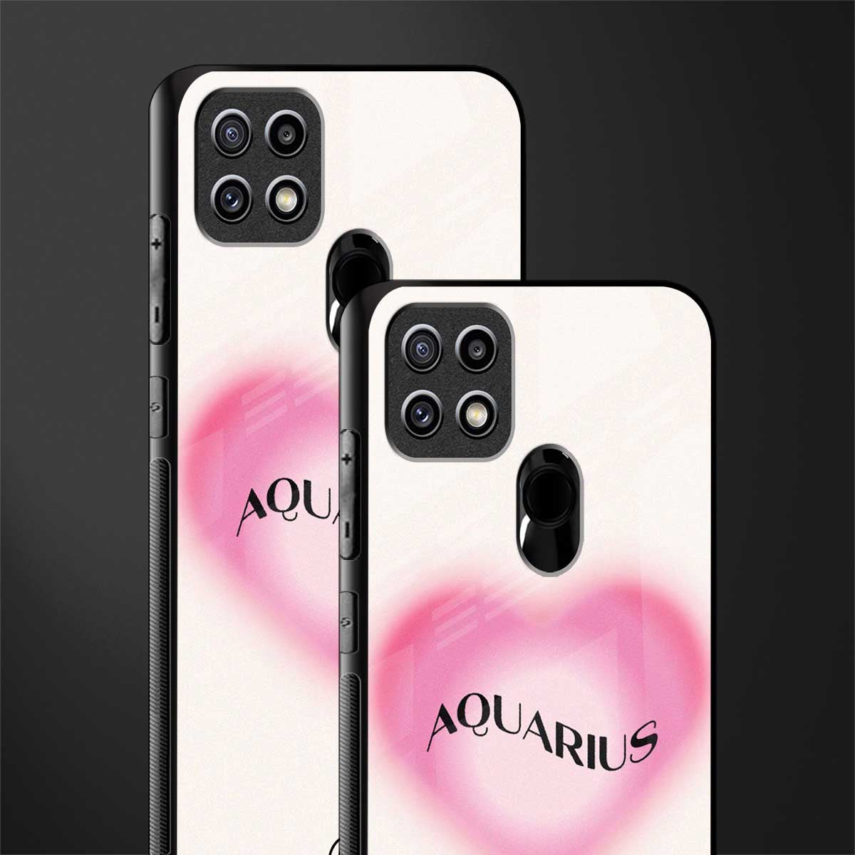 aquarius minimalistic glass case for oppo a15 image-2