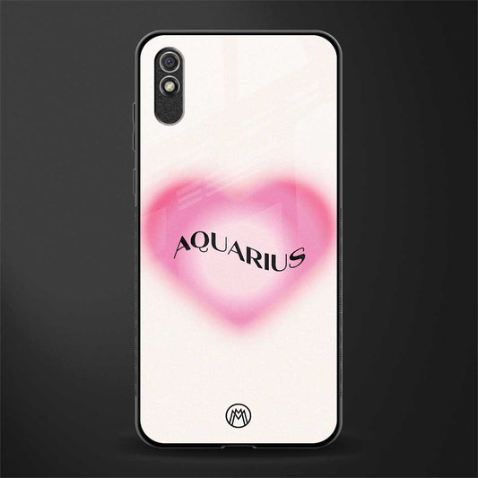 aquarius minimalistic glass case for redmi 9a image