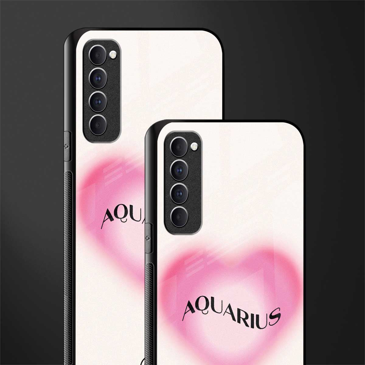 aquarius minimalistic glass case for oppo reno 4 pro image-2