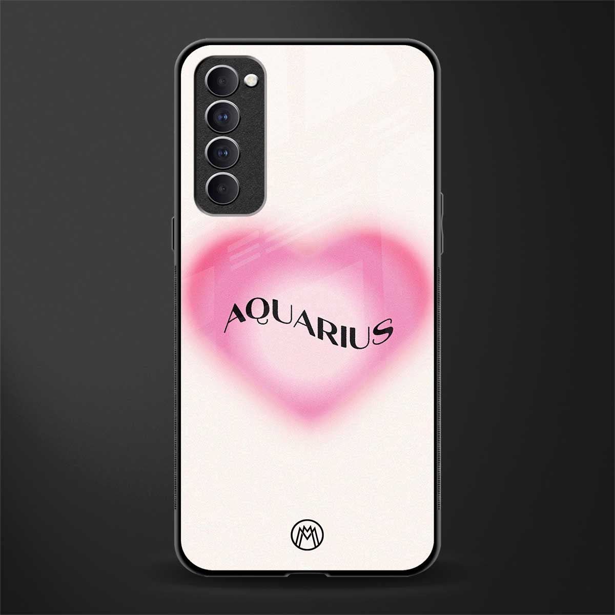 aquarius minimalistic glass case for oppo reno 4 pro image