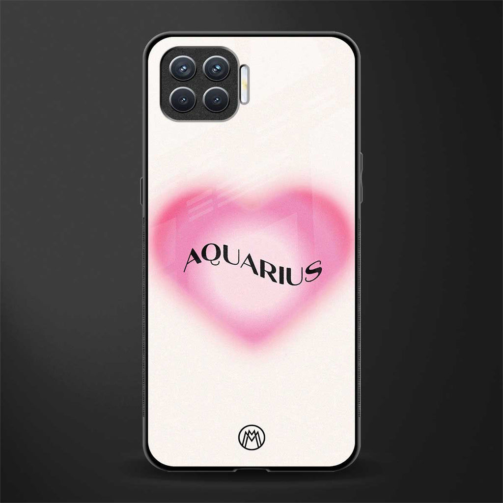 aquarius minimalistic glass case for oppo f17 image