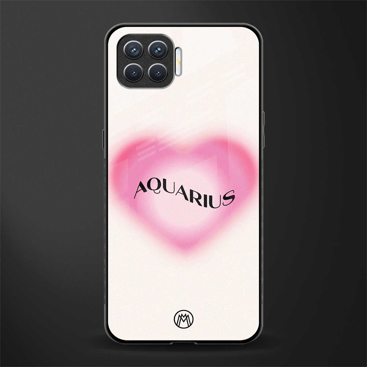 aquarius minimalistic glass case for oppo f17 image