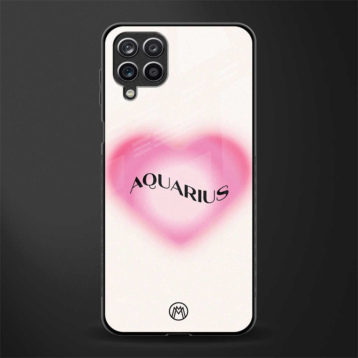 aquarius minimalistic glass case for samsung galaxy a12 image