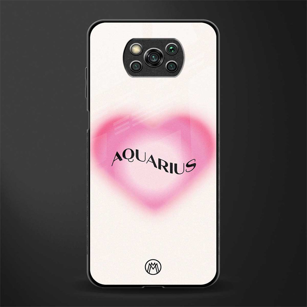 aquarius minimalistic glass case for poco x3 image