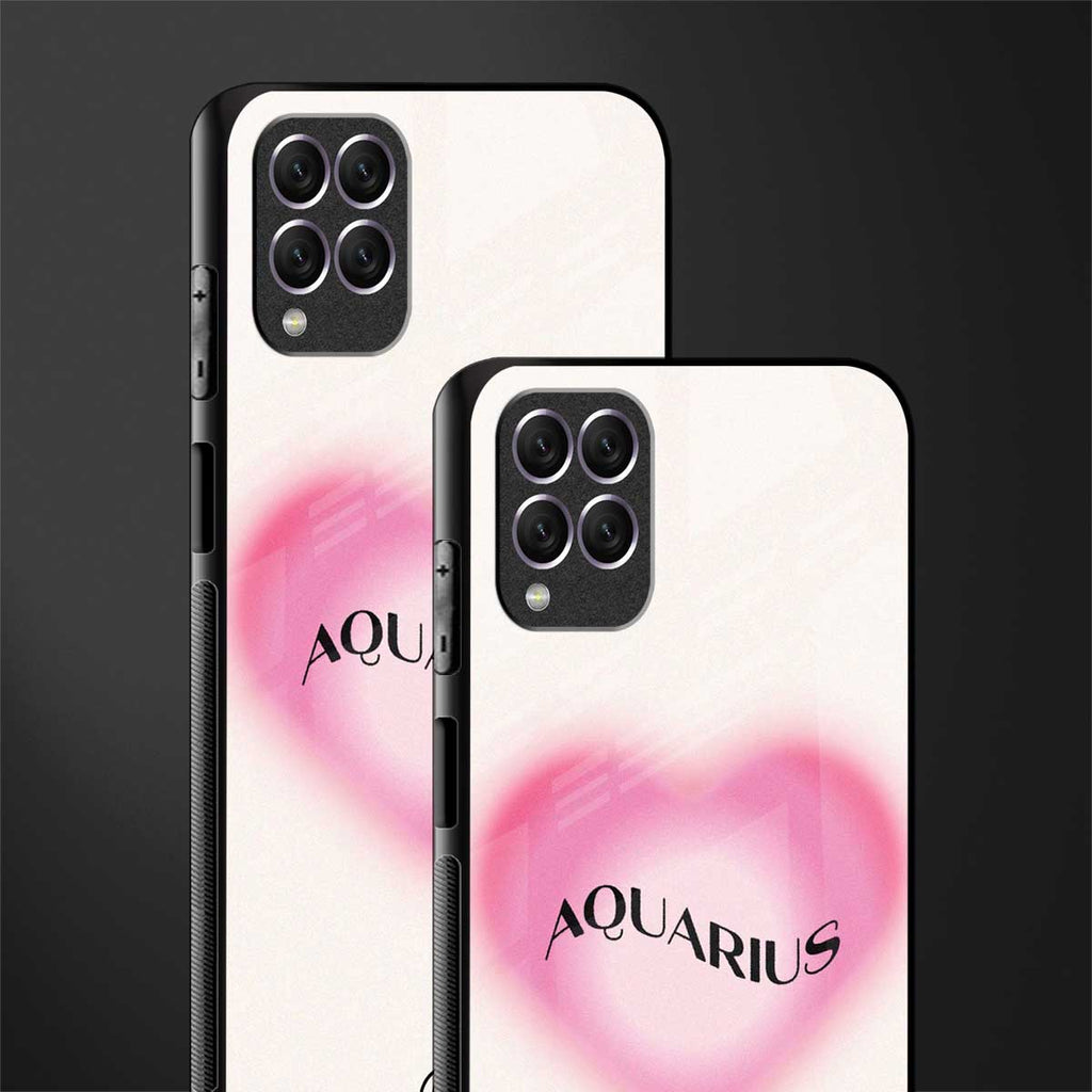 aquarius minimalistic glass case for samsung galaxy f62 image-2
