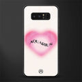 aquarius minimalistic glass case for samsung galaxy note 8 image