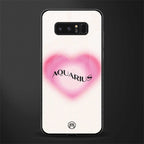 aquarius minimalistic glass case for samsung galaxy note 8 image