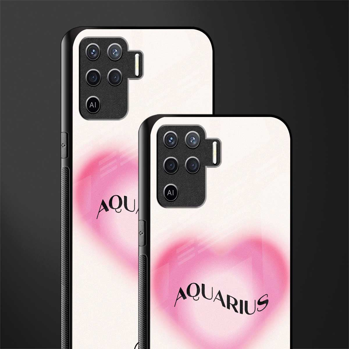 aquarius minimalistic glass case for oppo f19 pro image-2