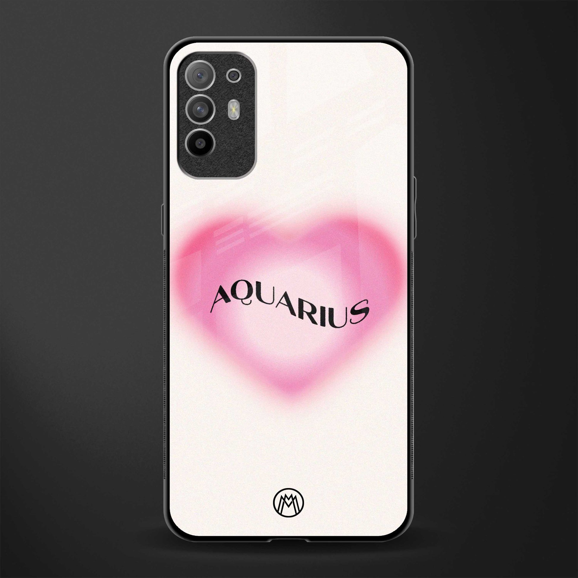 aquarius minimalistic glass case for oppo f19 pro plus image