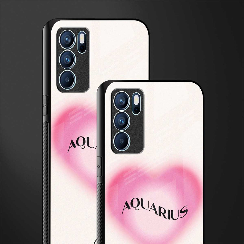 aquarius minimalistic glass case for oppo reno6 5g image-2