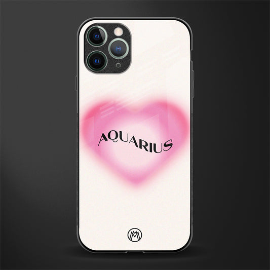 aquarius minimalistic glass case for iphone 11 pro image